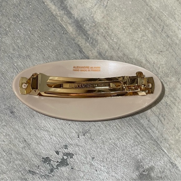 ALEXANDRE DE PARIS DAISY OVAL BARRETTE IN ORANGE $78 - Picture 3 of 8